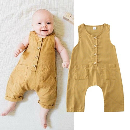 Cotton Vest Newborn Baby Girl Boy Clothes Bodysuit Romper Jumpsuit Playsuit Boss 